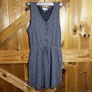 Gilli Gray Sleeveless Mini Dress Women's Large Pockets 100% Rayon‎